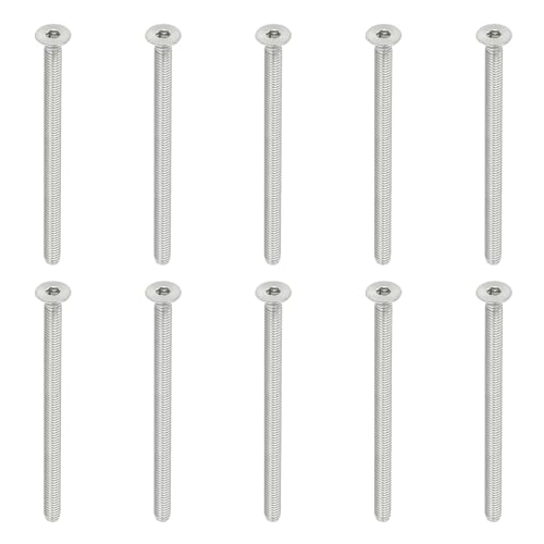 Rakuten - PATIKIL 六角穴付きボルト ソケットキャップねじ M4 x 60mm フラットヘッドソケットキャップボルト 10個入り 304ステンレスス