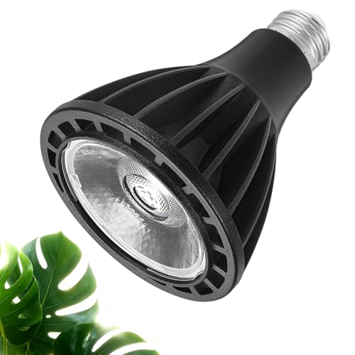 18W LED 植物育成ライト、E26ソケット、フルスペクトル 5800K、高CRI 95、昼光色、省エネ、長寿命、ブ..