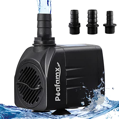 Rakuten - Poafamx 水中ポンプ 排水ポンプ 吐出量2500L/h 最大揚程2.2m 45W 110V ノズル3つ 静音設計 ガーデニング/水換え/池