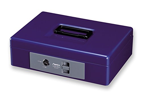 アスカ ASMIX 手提げ金庫 MCB250 コバルトブルー 収納書類 A5