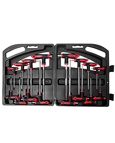 ROTATION 六角レンチセット T型ハンドル 六角棒レンチ 16点 車 バイク修理工具 収納トレー付き