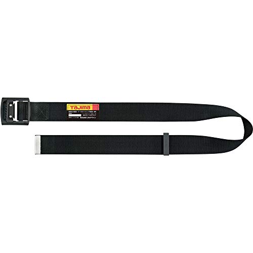 タジマ 新規格安全帯 胴ベルトMサイズ 黒 BABM125-BK 長さ125cm 革手袋でも操作が簡単な軽量アルミフィ..