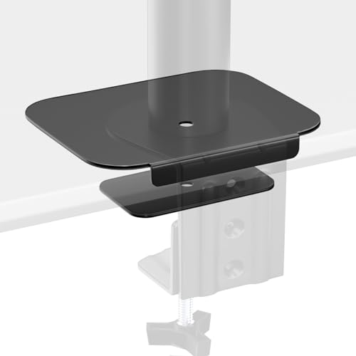 ACCURTEK モニターアーム補強プレート 取り付け部硬さ強化対策 デスク保護 傷防止 - クランプ式/グロメット式対応 天板補強 固定 滑り