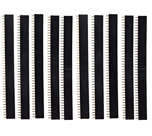 VKLSVAN 10個セット 40ピン 単一の行のストレート メスピン ヘッダーストリップ ピッチ2.54mm