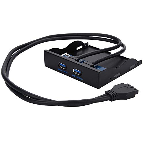 Richer-R USBフロントパネル 2ポートUSB 3.5フロッピーフロントパネル 3.5インチフロッピーベイ 19ピン対2インターフェース