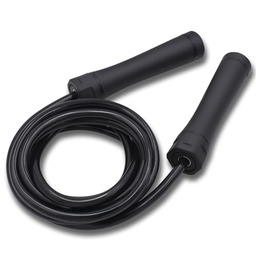 縄跳び トレーニング用 大人用 なわとび ヘビー 直径1cm ボクシング 全長3m ダイエット ブラック-ALL B..