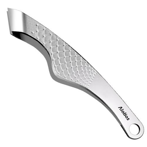 AioBos 厚みのあるステンレス 骨抜き ピンセット 熱処理済み （メタリックカラー） 魚 骨抜き 小骨 抜き 豚の毛を抜く 収納レザーケース