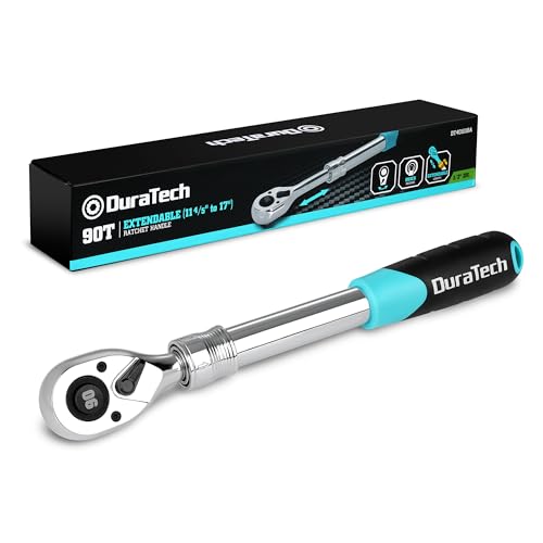 DuraTech ラチェットハンドル ラチェットレンチ ソケットレンチ 差込角12.7mm 伸縮式 調節範囲300-430mm 回転方向切替簡単