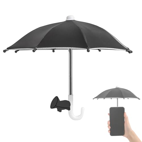 LKCCTK 日除け スマホ ホルダー 携帯電話ホルダー傘 防雨 遮光 携帯電話の過熱防止 反射防止 日焼け防止 吸盤 強力な吸着力 取付簡単