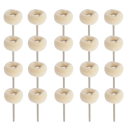 20個セット リューター バフ ウールフェルト 3.00mmシャフト フェルトバフ 羊毛フェルトバフ ポリッシ..