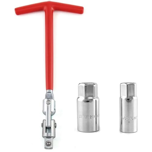 スパークプラグレンチ プラグソケット 16/21mm T型ハンドル スパークプラグソケット ソケットレンチ 車 整備 セット