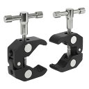 カメラ クランプ スーパークランプ 蟹バサミクランプ 2点セット 3/8ネジ 1/4スクリュー 最大クランプ範囲55mm