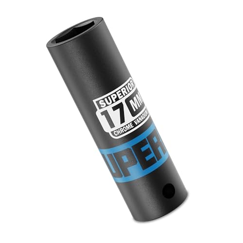 Jneit 1/2イン17mm ディープソケット6ポイント インパクトソケットCR-V鋼 カラーコード式 自動車整備・..