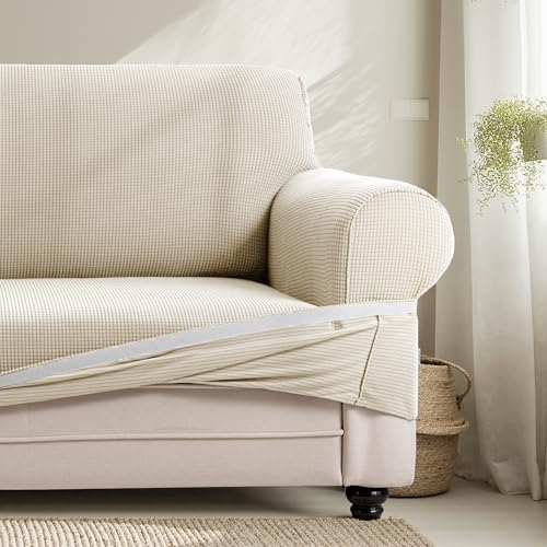 ソファーカバー ATOPEN ソファーカバー 1人掛け 肘付き 北欧風 無地 マルチカバー フィットタイプ 伸縮..