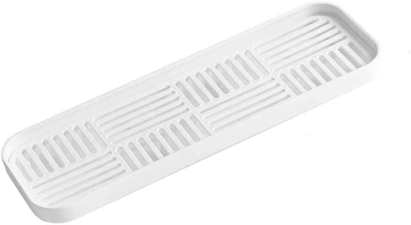 SwPotato ZYVAHEHP キッチン 水切りトレー ホワイト 排水りカゴ 水はけ口 りラック トレイ水切りかご コップ置き場スタンド30
