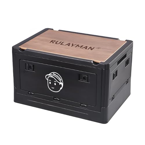 RULAYMAN 折りたたみ 収納ボックス25L アウトドアテーブル 蓋付き 積み重ね 全方向から取り出せる 衣類 布団 おもちゃ 小物 収納大