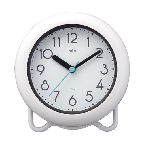 MAGマグ Felioフェリオ バスクロック生活防水 防塵 IP52 お風呂 水回り アナログ ステップ秒針 置き掛け兼用 バブルコート ブルー