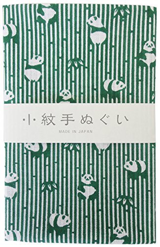 ミヤモトタオルMiyamoto-towel宮本 小紋手ぬぐい 笹ぱんだ 33×90cm 33356 グリーン