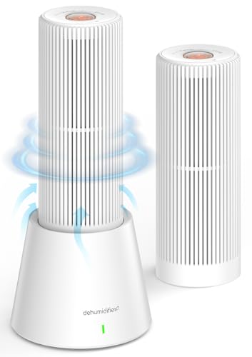 Yurioo 除湿機 小型無電源&繰り返し使えるミニ 除湿器 コードレス 乾燥スタンド*1+除湿ボトル*2 コンパクト 除湿剤 水捨て不要 静音