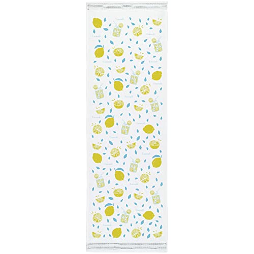 kontex コンテックス フェイスタオル 布ごよみ レモネード ブルー 約33×100cm 56624-001