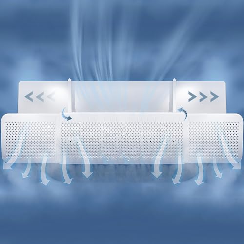 直撃風解消 エアコン 風除け エアコン風よけカバー エアコン用カバー 風向き 風向 調整 クーラー 直撃風 空調 防止 横幅伸縮可能 風向き上下