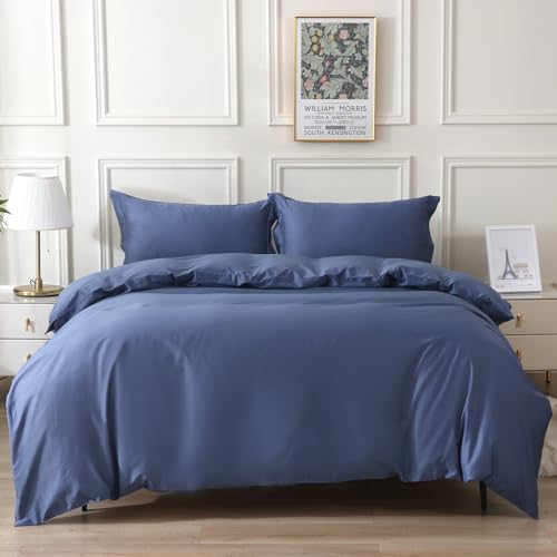 MILDLY 布団カバー シングル 3点セット オーストラリア綿100% ホテル仕様 サテン調 おしゃれ 枕カバー2..