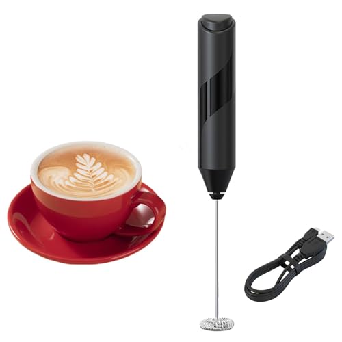 TerraShine クリーマーゼット 泡だて器 ハンドヘルド泡立て器 電動ミルク泡立て器 コーヒー、カプチーノ、ラテ、抹茶、ホットチョコレート