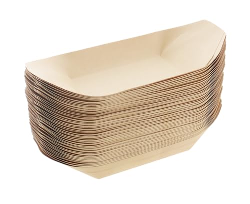 中村Nakamura 紙皿 たこやき 舟皿 21cm 50枚入り 竹パルプ 環境に優しい 使い捨て 業務用