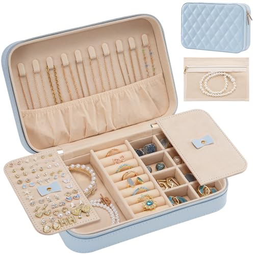 Lolalet ジュエリーケース 旅行用 小型 トラベルジュエリーバッグ アクセサリー保管 可愛い 女性 女の子