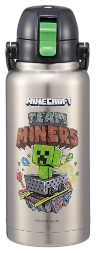 Rakuten - スケーターSkater ダイレクト マグボトル 水筒 1000ml ワンプッシュ ハンドル付 マインクラフト Minecraft 男の子 STD