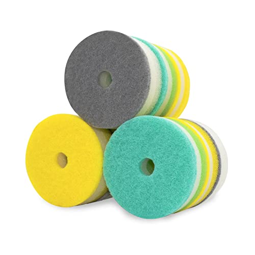 千?の風 キッチンスポンジ 台所スポンジ 9個入り 3層構造 円形 食器洗い シンク洗い 泡立ち 水切れ 丸い スポンジ ランダムな色