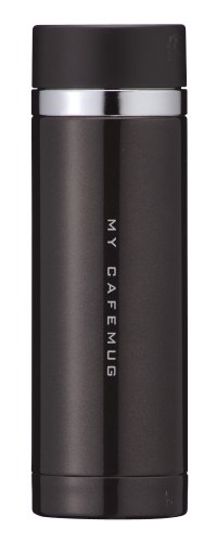 パール金属 水筒 300ml 直飲み ステンレス マグ レザーブラック プレミアムマイカフェスリム ダイレクト H-6934