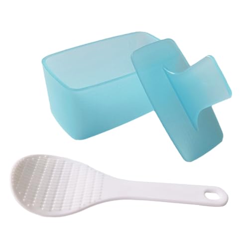 MiniMoodスパムおにぎり型 寿司作りセット ミニしゃもじ付き青色の長方形