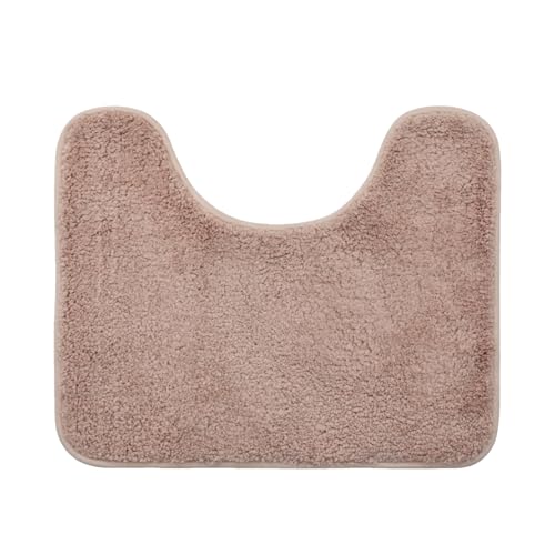 PAVIKE トイレマット 速乾 u型 ライトブラウン 洗える おしゃれ約50cm×40cm トイレマット-北欧 トイレ マット ロング カーペ