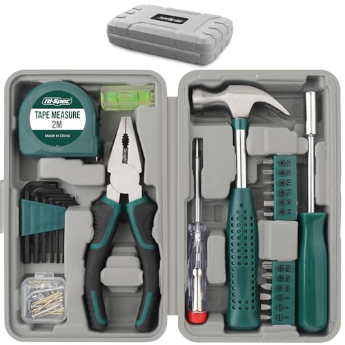 乐天商城 - Hi-Spec 25点 工具セット 家庭用 DIY 工具 ホームツールセット ミニ 作業工具セット ハンマー・ドライバー付き 車・バイク 修理に
