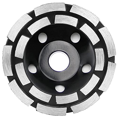 125mm・パッケージ個数:1・仕様外径:125mm；内径穴径:22.23mm；ボディ: 炭素鋼；刃先: ダイヤモンド粒子・二重サンドブラストエッジデザイン、滑らかな切りくず除去、鋭い切断、長い寿命・このダイヤモンドカップホイールは乾式粉砕および湿式粉砕用です。材質によって、対応できます・砥石カップディスクは良好な切れ味、低ノイズ、熱処理されたカップの設計による大きな研削セグメント・コンクリート・ブロック・レンガ・瓦・石材の面取り、平面研削に