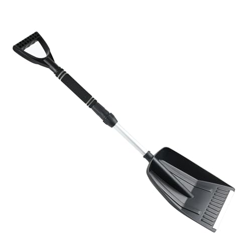 Leechatwin スノーショベル 伸縮ハンドルポータブル 除雪スコップ 車載用スノーショベル 組立式スノーショベル 簡単 超軽量 携帯便利