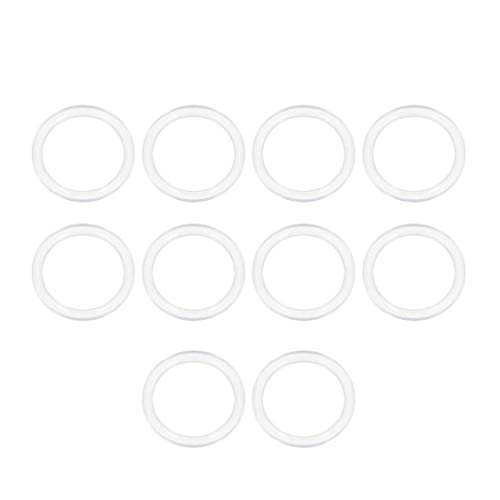 Ofowin シリコンOリング VMQシールリングガスケット 外径25mm 内径19mm 幅3mm ホワイト 10個入り、 油..