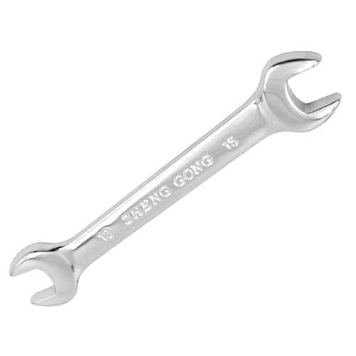 KKLM 薄型スパナ 13 mm x 15mm 軽量ステンレス鋼製 薄型レンチ 両口スパナ ショートタイプ スリム 家庭用 DIY 家具組み立て