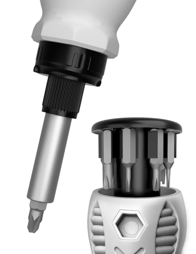 PLUSPACE 8合1工具ドライバーセット ドライバーを交換する ラチェットドライバー 磁性ドライバー 十字..