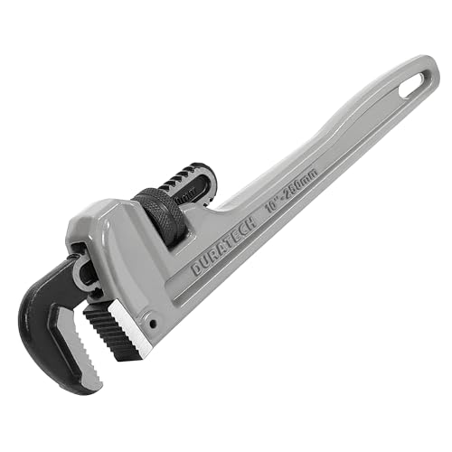 DURATECH パイプレンチ 水道レンチ モーターレンチ 250mm 最大口開き33mm 歯型ジョー 調整可能 軽量 水道 ガス配管工事 メン