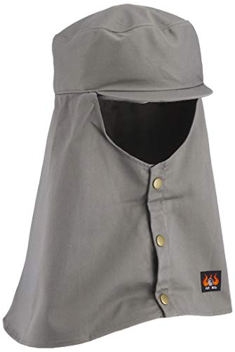 日光物産 AMTX AX1302 防炎頭巾 ツバ有 L グレー