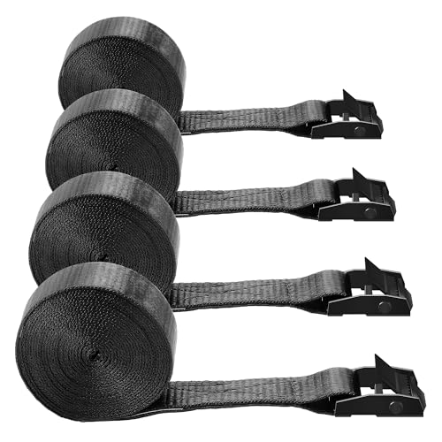 ラッシングベルト 荷締めベルト 4本セット 2m×25mm カムバックル式 最大荷重225kg 固定ベルト タイダウン 結束バンド 荷物固定 運