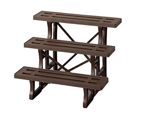 グリーンパル フラワースタンド3段600mm チョコブラウン ポリプロピレン PP