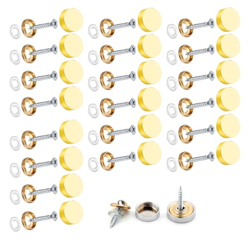 Wopanxye 20個入り 飾りビス 化粧ビス ビスキャップ コンクリートビス ビスカバーキャップ 鏡釘 表札 ..