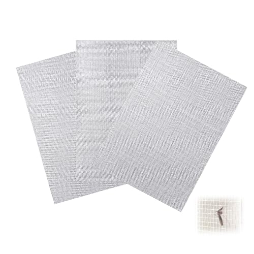 Rakuten - MHSKNHW ステンレスメッシュ 網 20目 3枚セット 30x21cm 高硬度 防虫ネット 防鼠ネット 防獣対策 濾過網 換気用 金網 メッ