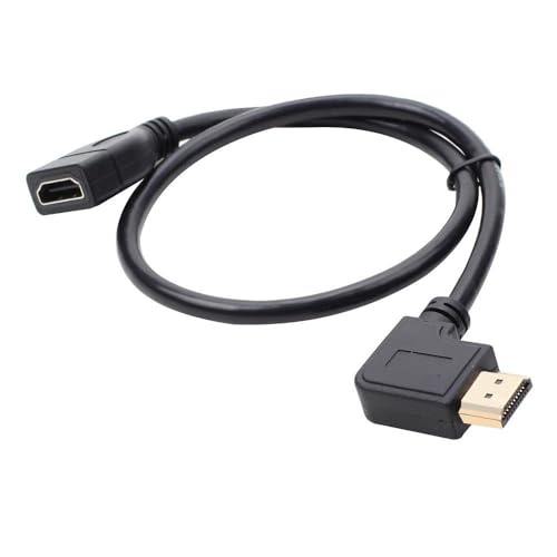 HDMI 延長コード、0.15m、0.5mコード、4k / 1080P 延長コード、1.4オス-メス90度上下L型、高速変換4K 6..