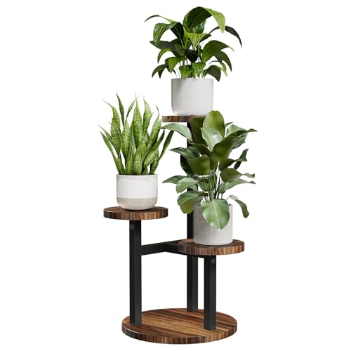 Bamworld フラワースタンド 室内 3段花台 プランタースタンド コンパクト観葉植物...