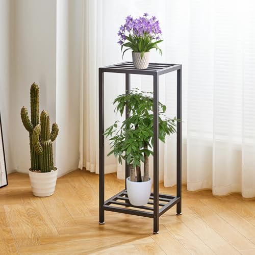 nicobeststoreのIBUYKE フラワースタンド スタンド 鉢スタンド 2段 園芸ラック 植木鉢台 花台 鉄製 植木鉢置き 室内 ガーデンラック 屋外室内 丈夫｜アングル2