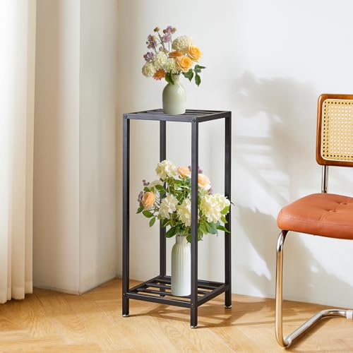 nicobeststoreのIBUYKE フラワースタンド スタンド 鉢スタンド 2段 園芸ラック 植木鉢台 花台 鉄製 植木鉢置き 室内 ガーデンラック 屋外室内 丈夫｜アングル3